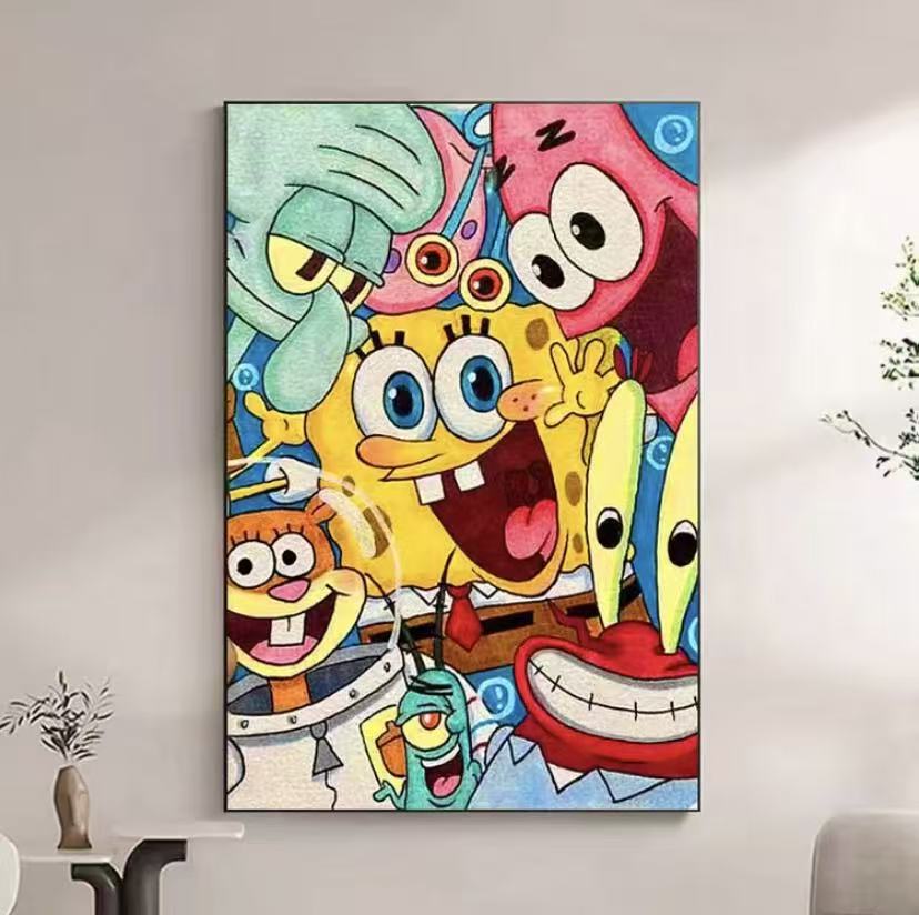 Beginner-Friendly SpongeBob Pattern Cross Stitch Kit