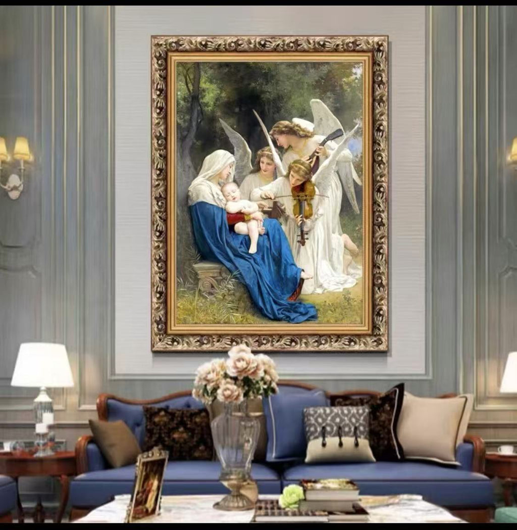 《Angel Song》 Cross-stitch High-end European classic painting figure cross-stitch