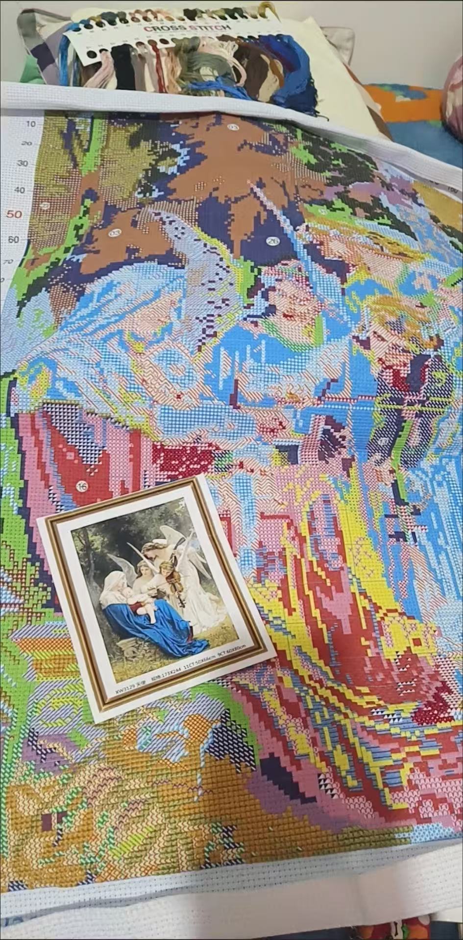 《Angel Song》 Cross-stitch High-end European classic painting figure cross-stitch