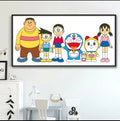Doraemon Cartoon Cross Stitch Kit Simple Anime Design for Living Room & Kids Bedroom