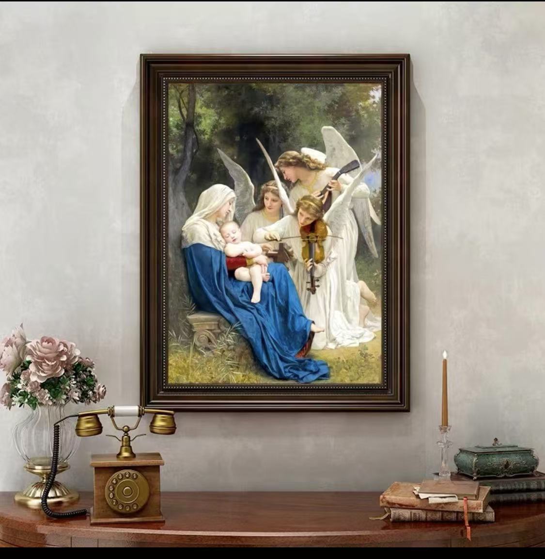 《Angel Song》 Cross-stitch High-end European classic painting figure cross-stitch