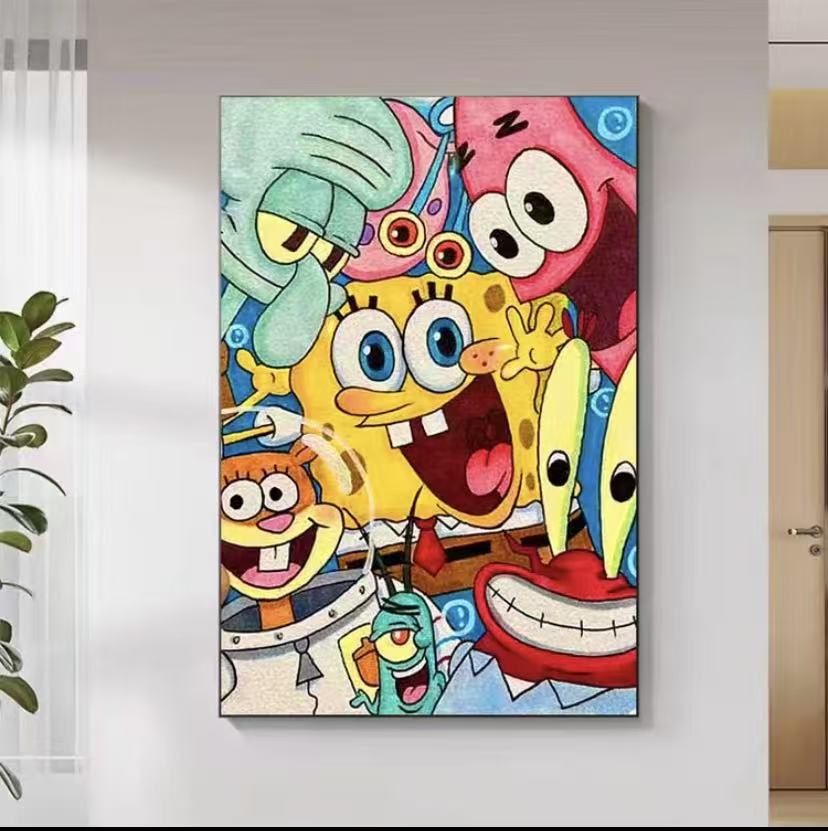 Beginner-Friendly SpongeBob Pattern Cross Stitch Kit