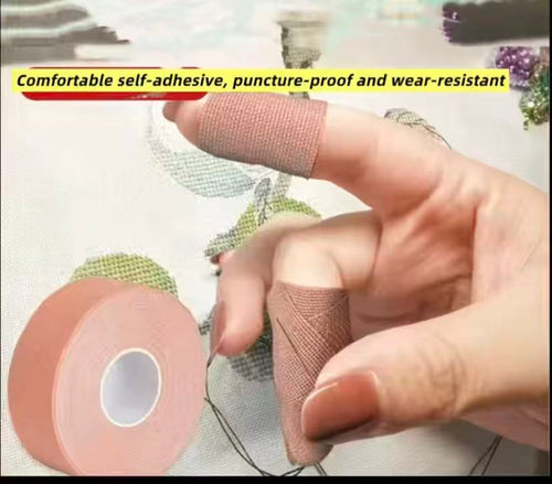 2 Pack Skin Tone Self-Adhesive Cross Stitch Finger Protector Bandage