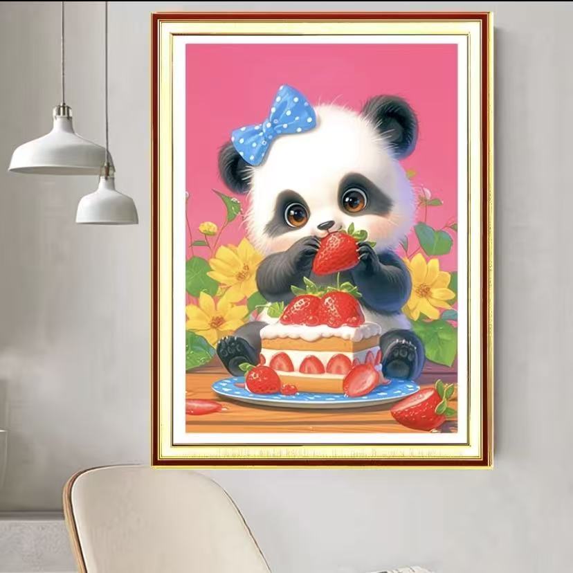 Birthday Panda - Stamped Cross Stitch Kit
