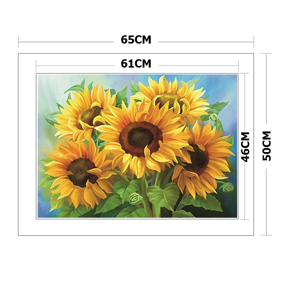 Stamped Sunflower Cross Stitch Kit