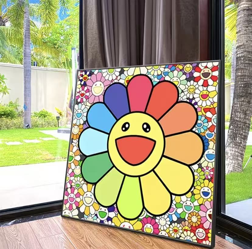 DIY Sunflower Cross Stitch Kit for Living Room Wall Decor