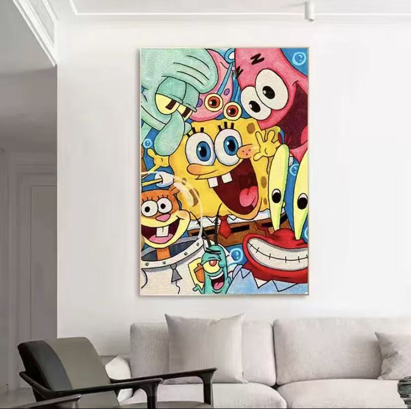 Beginner-Friendly SpongeBob Pattern Cross Stitch Kit