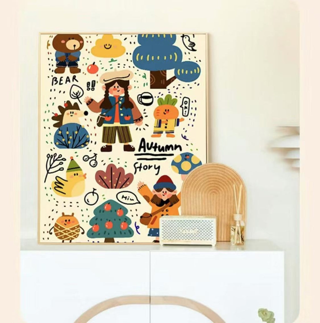 Dopamine Graffiti Girl Cross Stitch Pattern – Colorful & Easy DIY  Kit for Beginners