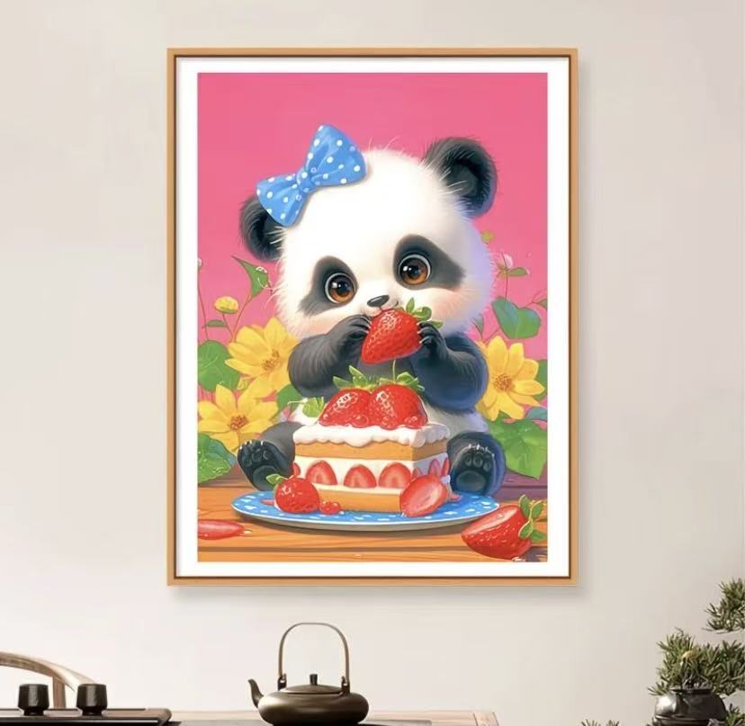 Birthday Panda - Stamped Cross Stitch Kit
