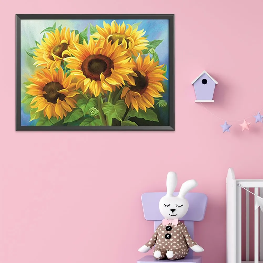 Stamped Sunflower Cross Stitch Kit